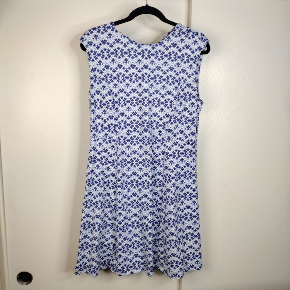 Title Nine Athletic Sport Diamalete Dress Sz Large Blue Pocket Stretch Spandex